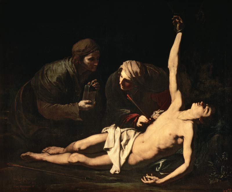 Saint Sebastian Attended by Saint Irene von José (auch Jusepe) de Ribera