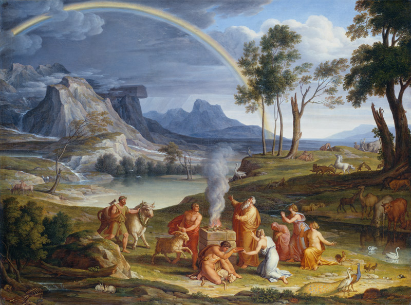 Landschaft mit dem Dankopfer Noahs von Joseph Anton Koch