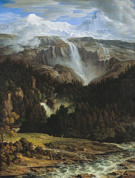 Schmadribachfall im Lauterbrunnen-Tal von Joseph Anton Koch