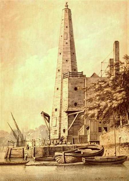 The Old Water Tower at York Buildings, Whitehall von Joseph Farington