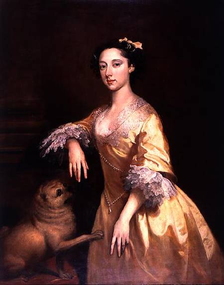Lady with a Pug Dog von Joseph Highmore