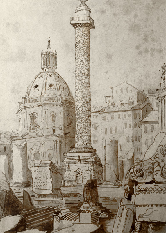 Rome, Trajan s Column von William Turner