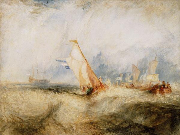 Van Tromp going about to please his masters-ships at sea getting a good wetting, from Vide Lives of 1844