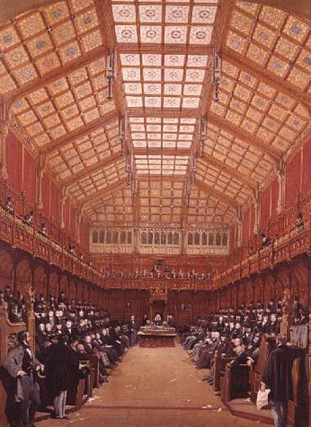 Interior of the House of Commons von Joseph Nash