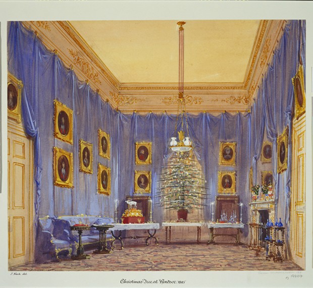Weihnachtsbaum der Königin Victoria, Windsor Castle von Joseph Nash