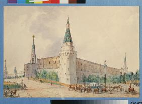 Der Auferstehungsplatz und der Alexandergarten in Moskau