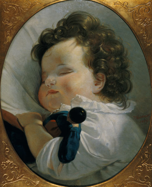 Prinzessin Marie Liechtenstein als Kind (Kopie nach einem Gemälde von Amerling) von Joseph Weidner