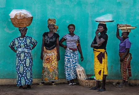 Auf einem Markt in Benin.