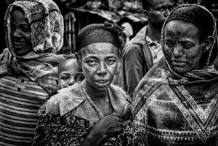 Frauen auf einem Markt in Äthiopien