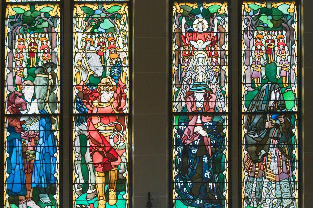 Kathedrale Sankt Nikolaus, Freiburg Glasfenster von Jozef Mehoffer