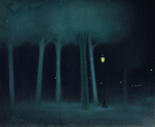 A Park at Night, c.1892-95 (pastel on canvas) von József Rippl-Rónai