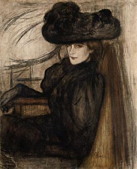 Dame mit schwarzem Schleier (MmeMazet) 1896