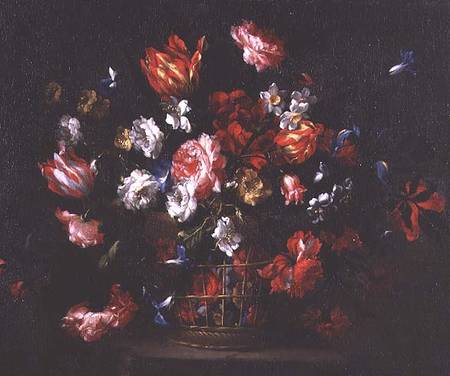 Still Life of Flowers in a Basket von Juan de Arellano