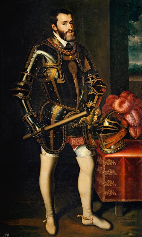 Porträt Kaiser Karl V., König von Spanien (1500-1558) von Juan Pantoja de la Cruz