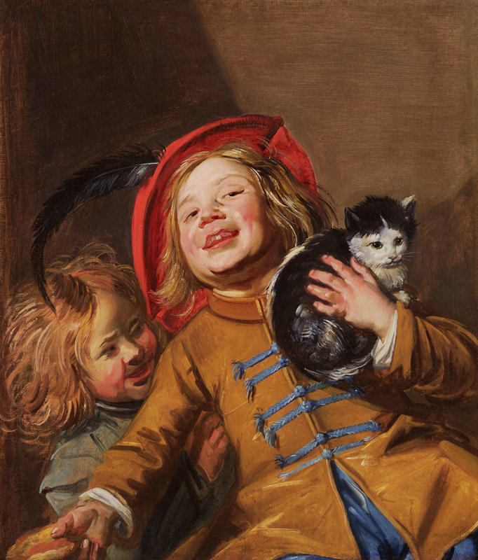 Laughing Children with a Cat von Judith Leyster
