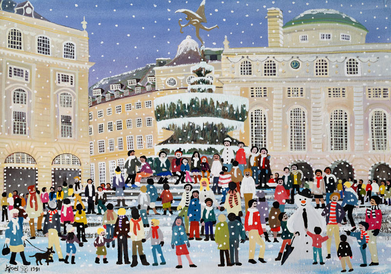 Piccadilly Snow Scene  von Judy  Joel