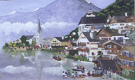 Hallstadt, Austria, 1995 (w/c)  von Judy  Joel