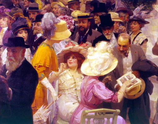 Friday at the French Artists' Salon, 1911 (oil on canvas (detail of 64809) von Jules Alexandre Grün