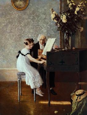Die erste Klavierstunde 1910