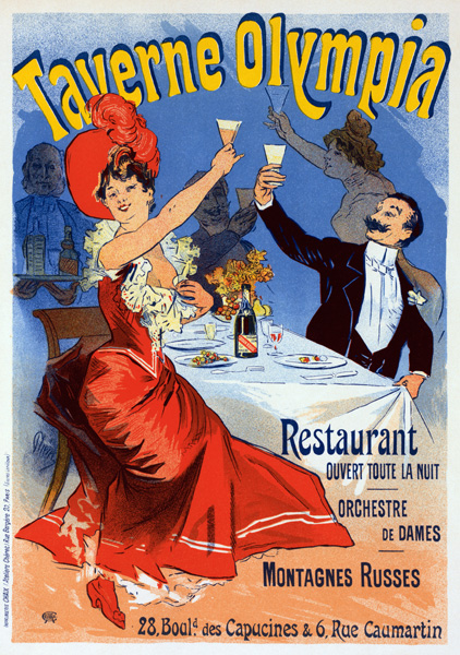 Taverne Olympia (Plakat) von Jules Chéret