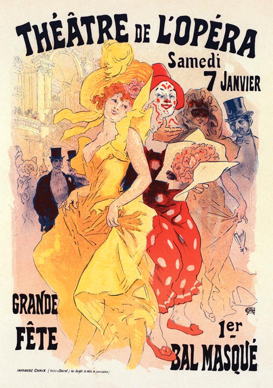 Théatre de l'opéra. Bal masqué (Plakat) von Jules Chéret