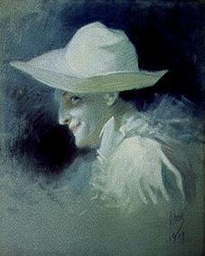 Bildnis des Schauspielers Georges Wague als Pierrot. 1909