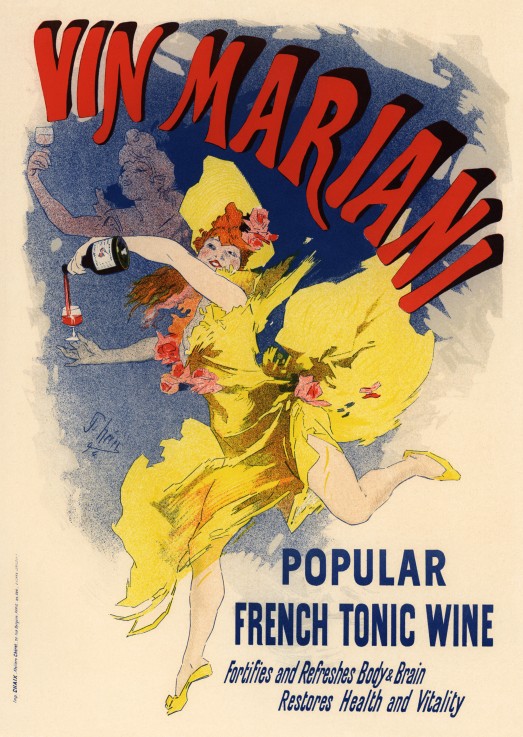 Werbeplakat für den Wein Mariani von Jules Chéret