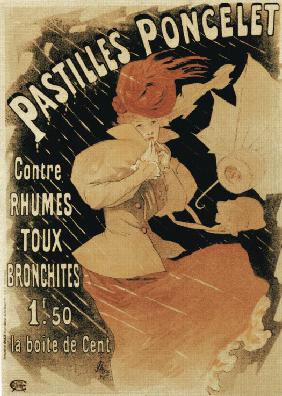 Werbeplakat für Pastilles Poncelet 1896