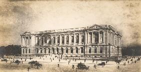 Perspective drawing by Jules Guerin of the Central Library of the Free Library of Philadelphia from  1912