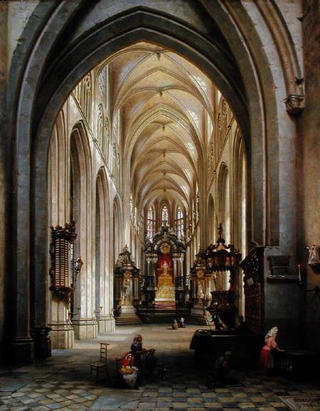 Interior of a Church von Jules Victor Genisson