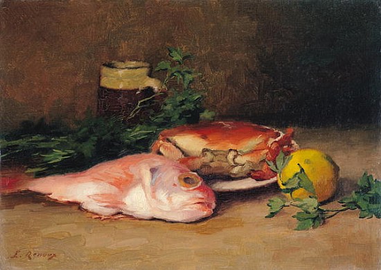 Crab and Red Mullet von Jules Ernest Renoux