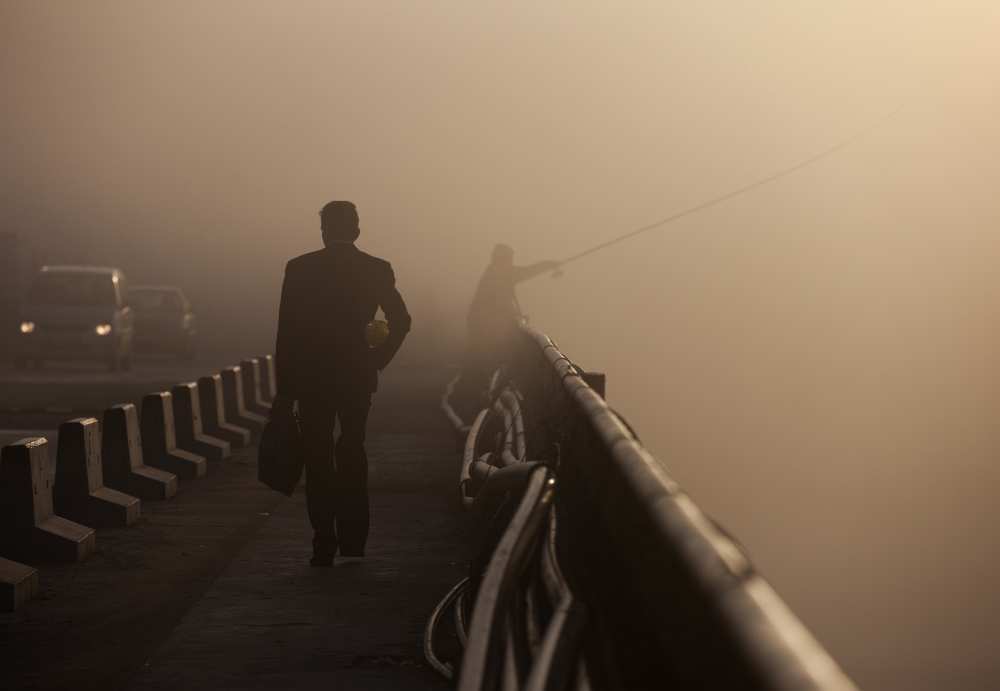 Misty bridge series I von Julien Oncete