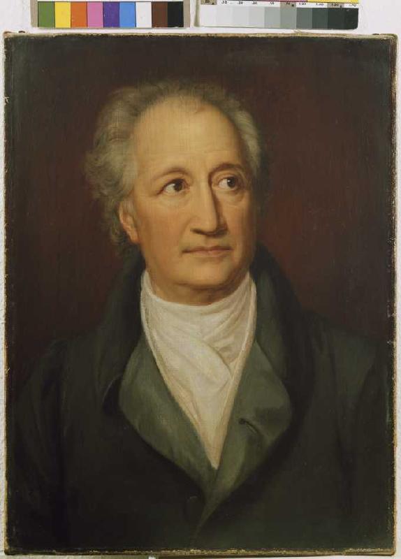 Johann Wolfgang von Goethe. 1844/45 (Teilkopie nach J.K. Stieler) von Julie von Egloffstein