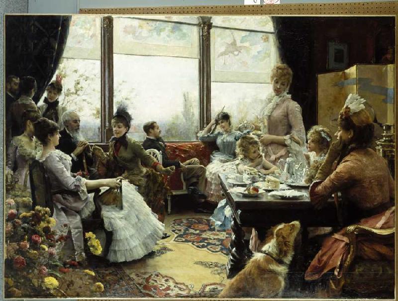 Five o'clock tea von Julius Leblanc Stewart