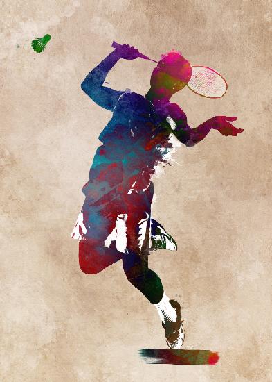 Badminton-Sportkunst 3