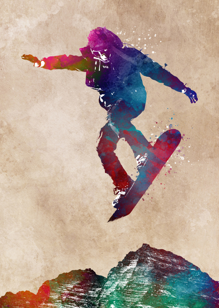 Snowboard-Sportkunst 2 von Justyna Jaszke