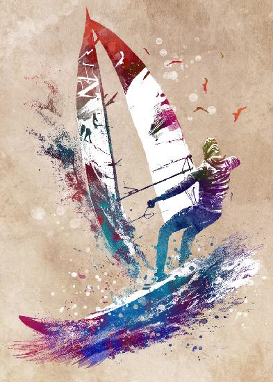 Surfer-Sportkunst