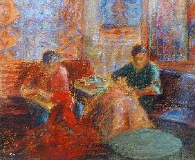 Carpet Factory in Morocco, 2000 (pastel on paper) 