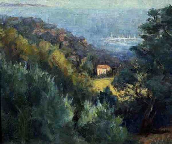 View over Porto Ercole, 1996 (oil on canvas)  von Karen  Armitage