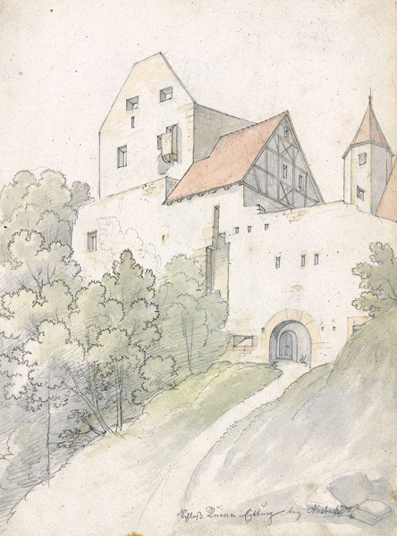 Schloßruine Eybburg bei Ansbach von Karl Ballenberger