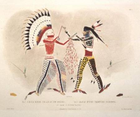 Facsimile of an Indian Painting, plate 22 from volume 2 of `Travels in the Interior of North America von Karl Bodmer