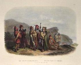 Saukie and Fox Indians, plate 20 from volume 1 of 'Travels in the Interior of North America, 1832-34 1843