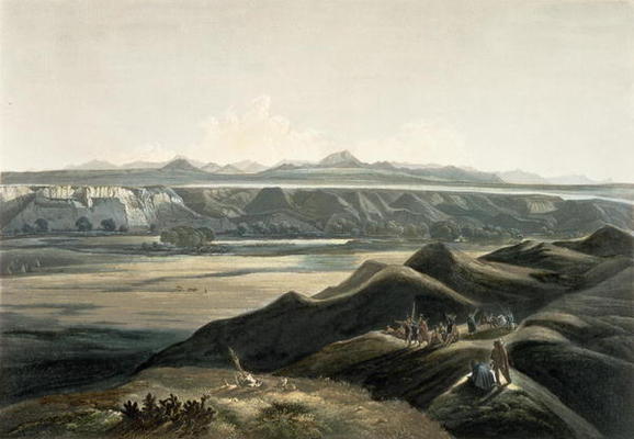 View of the Rocky Mountains, plate 44 from Volume 2 of 'Travels in the Interior of North America', e von Karl Bodmer