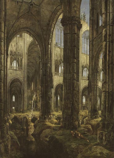 Gotische Kirchenruine von Carl Eduard Ferdinand Blechen