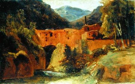 Mill in the valley near Amalfi von Carl Eduard Ferdinand Blechen