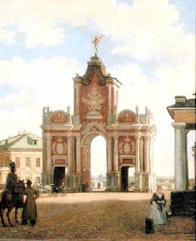 The Red Gate in Moscow 1844
