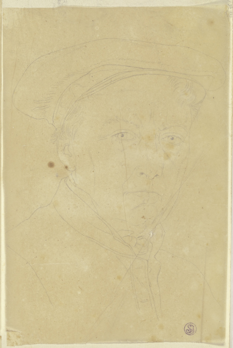 Brustbild eines bartlosen Mannes von Carl Friedrich Sandhaas