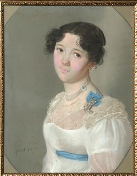 Porträt von Fürstin Agrafena Jurjewna Obolenskaja (1789-1829), geb. Neledinskaja-Melezkaja 1812