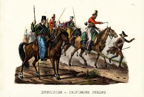 Russian And Polish Horses 1824