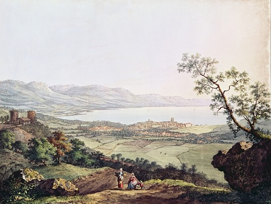 View of Geneva from Saconex in Savoy von Karl Ludwig Hackert